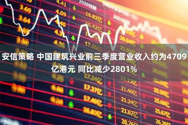 安信策略 中国建筑兴业前三季度营业收入约为4709亿港元 同比减少2801%